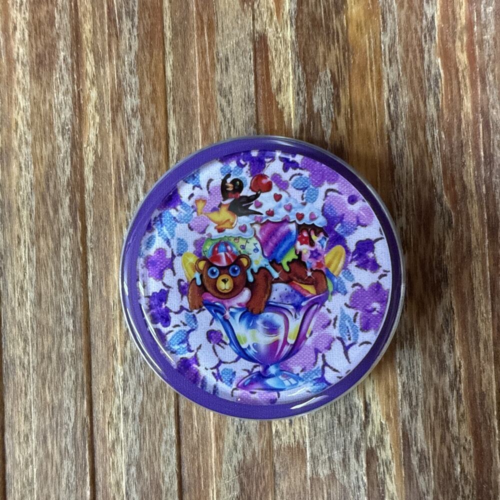 Magnetic Lisa Frank Bear in Ice Cream Sundae Pop Up Phone Grip